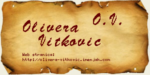 Olivera Vitković vizit kartica